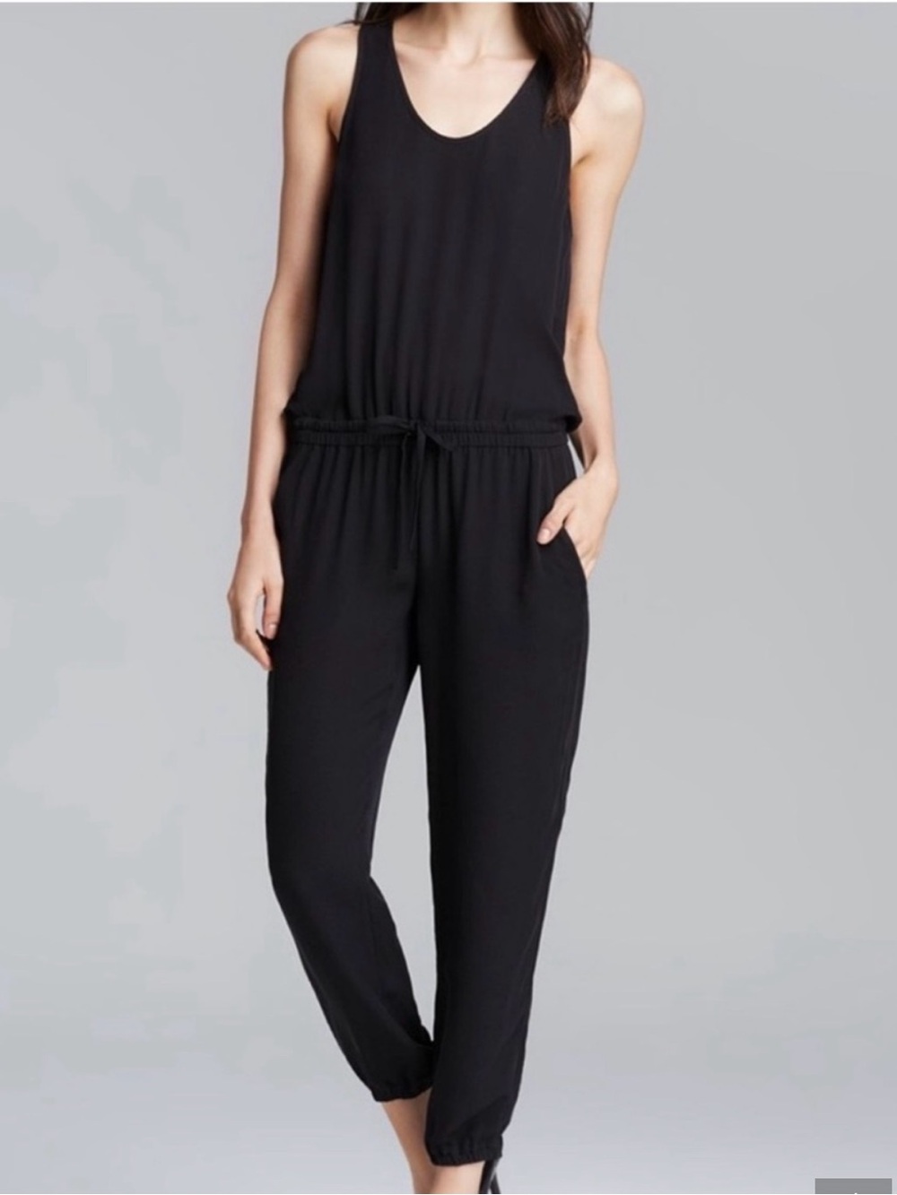 Theory Lortan W Silk Jumpsuit
